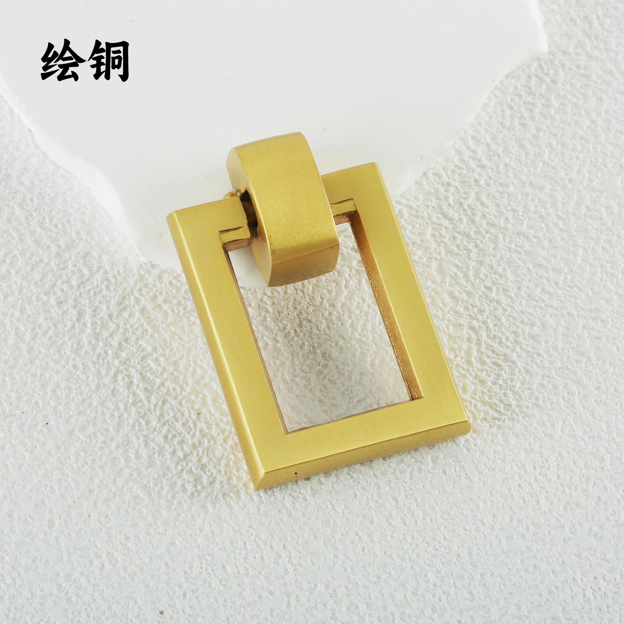 绘铜「秩序之门」黄铜柜门拉手法式轻奢柜子衣柜把手圆形橱柜抽屉