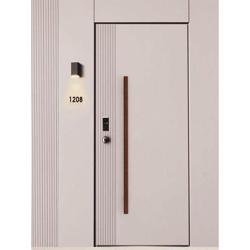 休闲现代入口门把手意大利黑胡桃处理大原装实木推拉门嵌入玻璃处