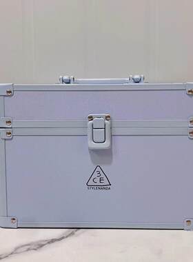 3CE银粉双层化妆箱 粉色款化妆品收纳盒 三熹玉品牌设计