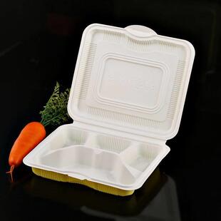 一次性餐盒连身四五格外送饭盒打包盒塑料分格快餐盒长方形包装盒