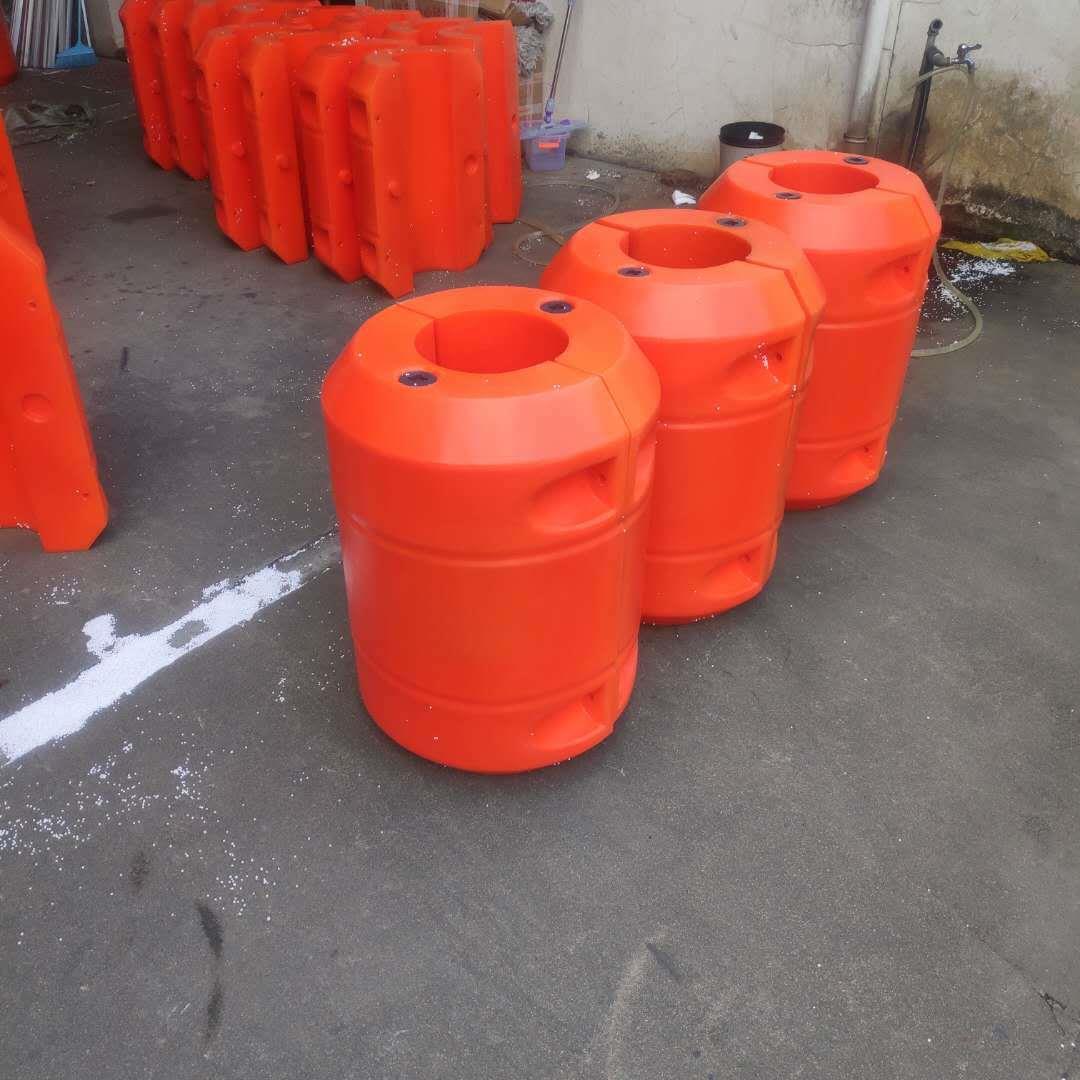 一体式水面聚乙烯浮筒浮球警示浮体组合式浮筒对夹式PE塑料浮体