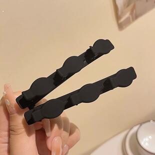 纯色懒人连夹儿童公主双层编发发夹侧边发夹前额两侧碎发整理浏海