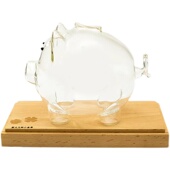 网红小猪存钱罐透明硬币储蓄罐零钱罐儿童可爱礼物玻璃款 摆件成人