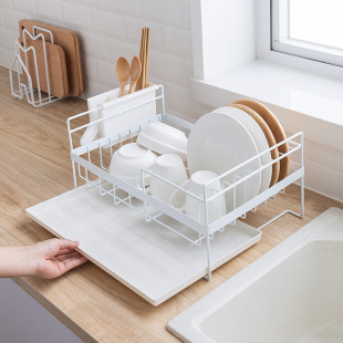 创意沥水架碗架碗柜双层晾放碗筷碗碟碗盘置物架厨房收纳储物架子