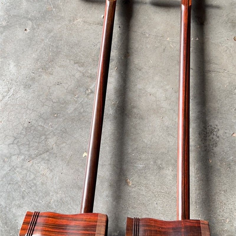 老红木二胡架子黑飘红二胡架老挝大红酸枝交趾黄檀二胡架带盒弓弦