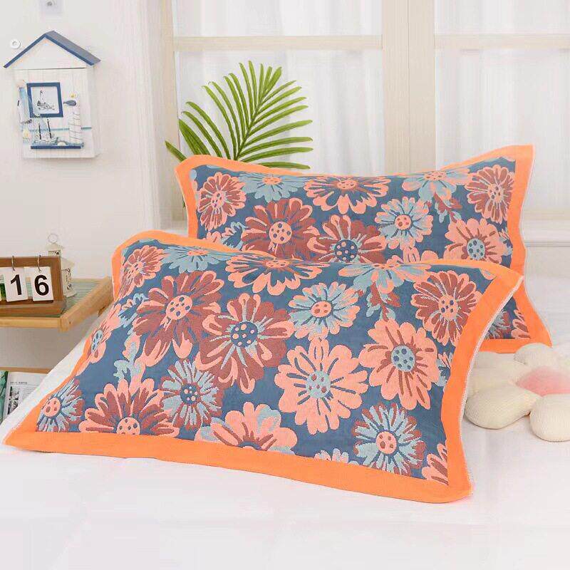 五层纱布枕巾多层成人加厚枕头巾宿舍四季通用舒适柔软透气大枕巾