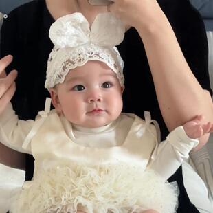 新生婴儿夏天护囟门帽子小月龄宝宝薄款透气公主帽可爱蝴蝶结胎帽