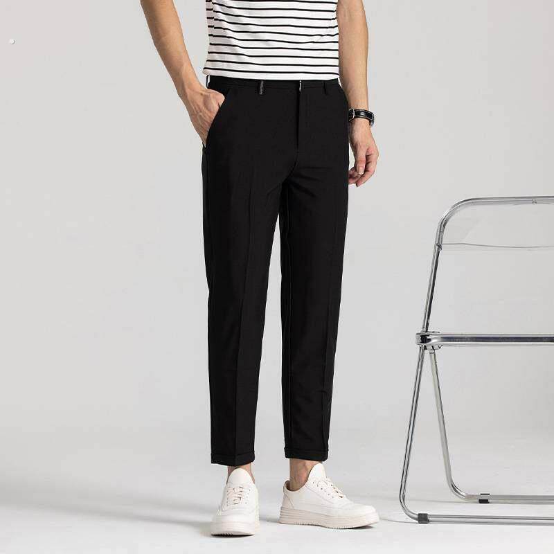 夏季九分免烫西裤男商务伴郎服西装裤子男青年韩版通勤男士休闲裤