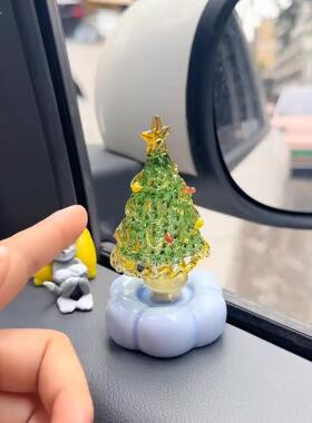 景德镇转转圣诞树陶瓷烧玻璃摆件桌面装饰品轻奢高档新款小众摆饰