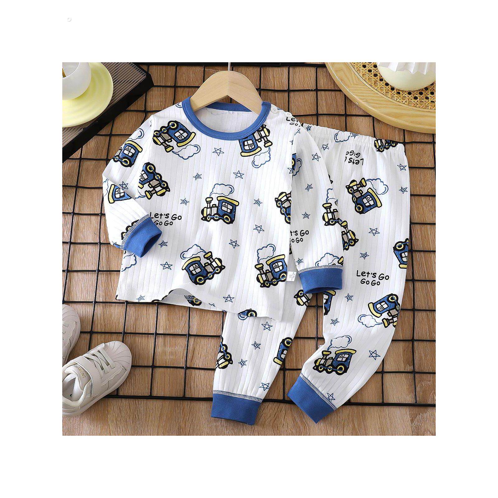 儿童内衣纯棉套装春季新款男童秋衣秋裤宝宝睡衣女童家居服童装