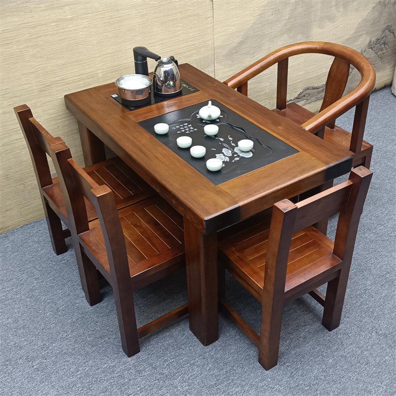 老船木茶桌椅组合纯实木功夫茶台中式家具小型客厅办公室阳台厂家