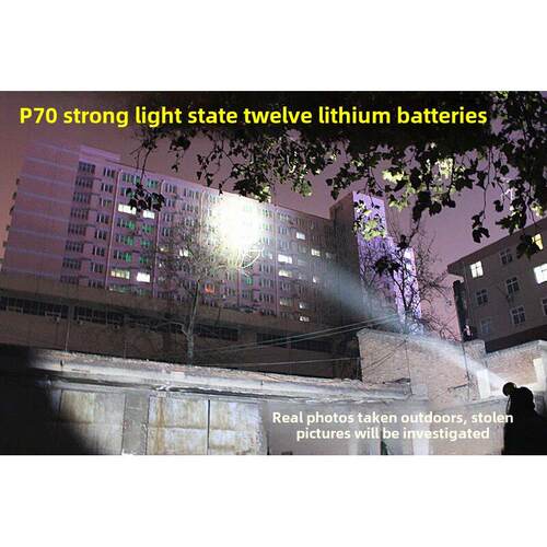 光明大江Gg-T50强光12锂电池分体式大灯白黄蓝超亮钓鱼灯充电1500