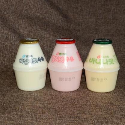 韩国进口宾格瑞香蕉牛奶草莓哈密瓜坛子奶小胖瓶网红饮料