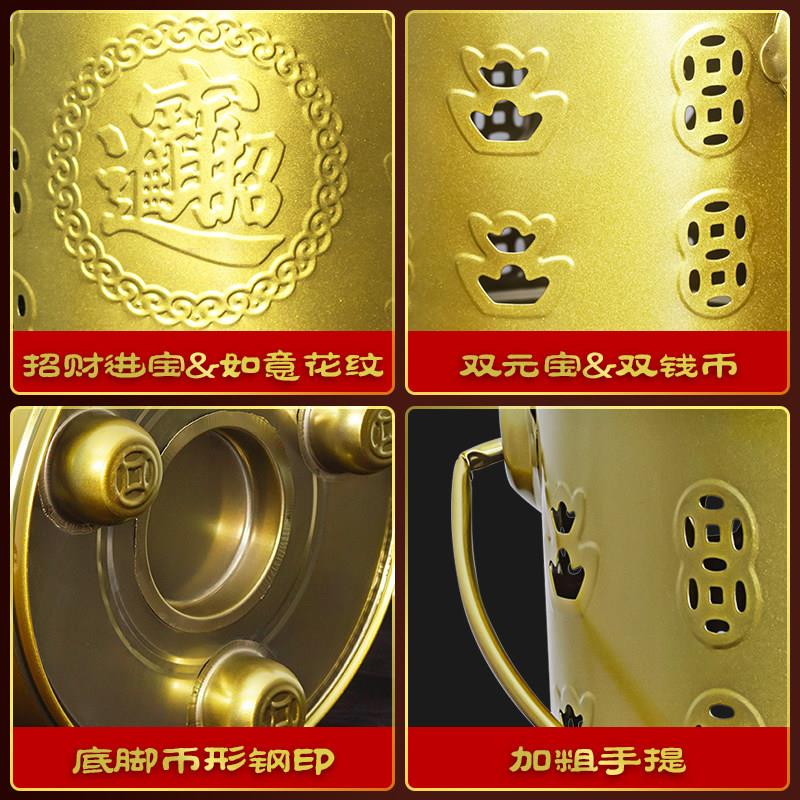 加厚烧纸桶家用拜神耐高温金炉烧经桶烧锡箔元宝筒不锈钢焚烧金桶