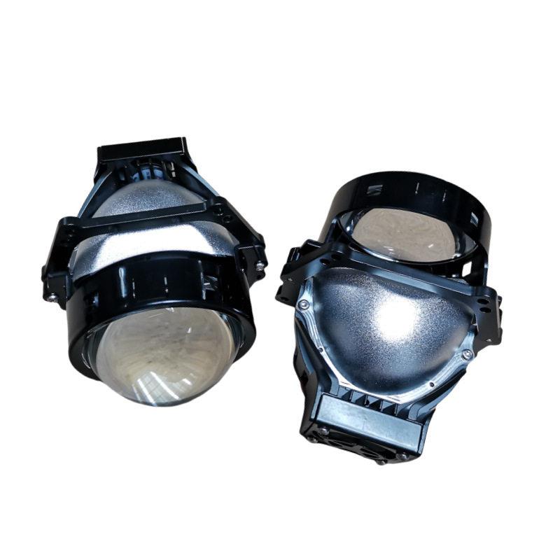 汽车LED大灯 3寸双光透镜H4 H7 9005 9006远近一体65W双杯LED透镜
