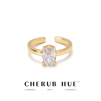 CherubHue锆石可调节脚趾戒