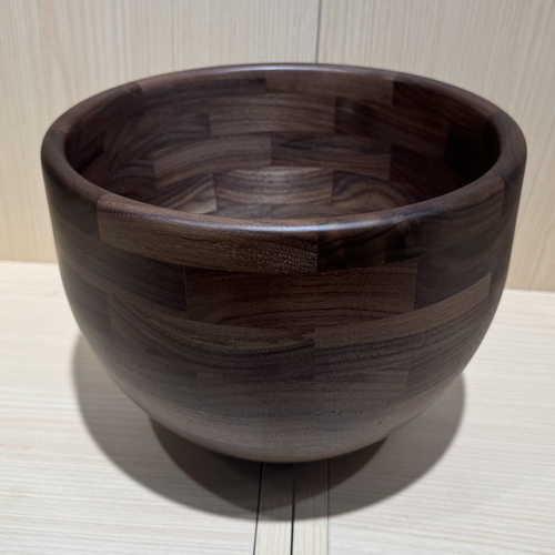 KitchenAid搅拌碗实木碗定制大号沙拉碗厨师机碗北美胡桃木揉面碗