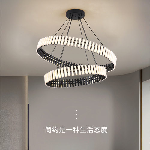 客厅吊灯圆形大气北欧风简约