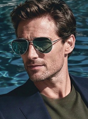 男士飞行员纯钛超轻防紫外线墨镜