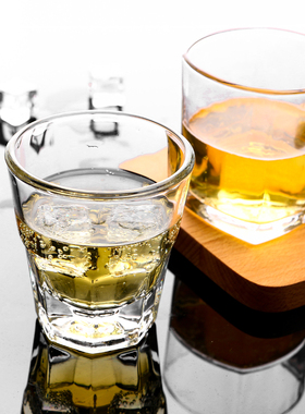 10个装玻璃杯子套装水杯钢化啤酒杯酒吧KTV威士忌洋酒杯茶杯家用