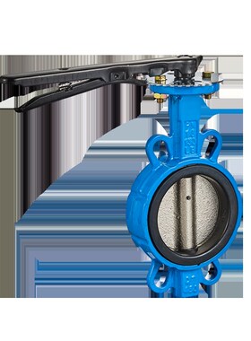 D71X-16手动对夹式蝶阀 304四氟不锈钢板 球墨手柄蝶阀 DN50 100