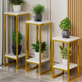 花架子客厅落地式铁艺阳台置物架客厅花盆支架新款花架放植物盆景