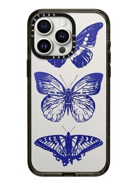 蓝色蝴蝶苹果17promax手机壳适用于iPhone16/15/14pro/max/plus个性13可爱少女心12防摔17air保护套