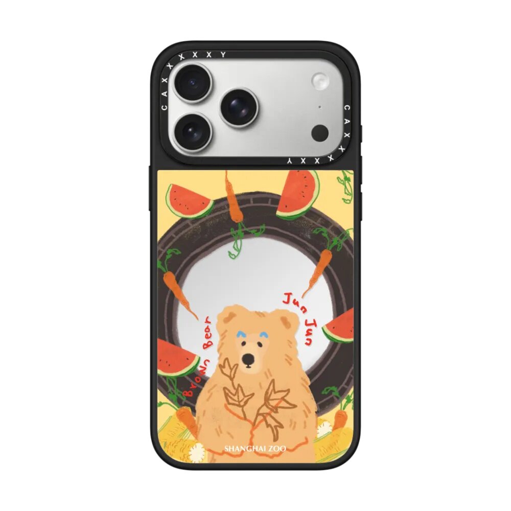 上海动物园镜面版适用iPhone18ProMax明星手机壳苹果17Pro可爱卡通动物16ProMax/15防摔14保护套