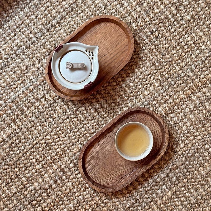 柚木餐用托盘实木小茶盘点心水果盘下午茶咖啡杯收纳盘胡桃木盘子,餐饮具,餐用托盘,淘宝优惠券,粉丝福利购,淘宝优惠卷