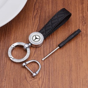 适用于奔驰钥匙扣A级C级E级S级GLAGLS/GLC车钥匙扣高档镶钻挂件女