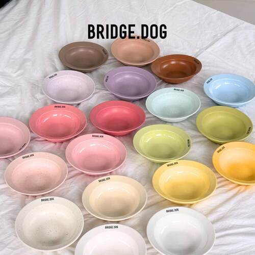 韩国进口bridge dog bd宠物猫碗狗碗 食品级陶瓷碗马卡龙彩色dish