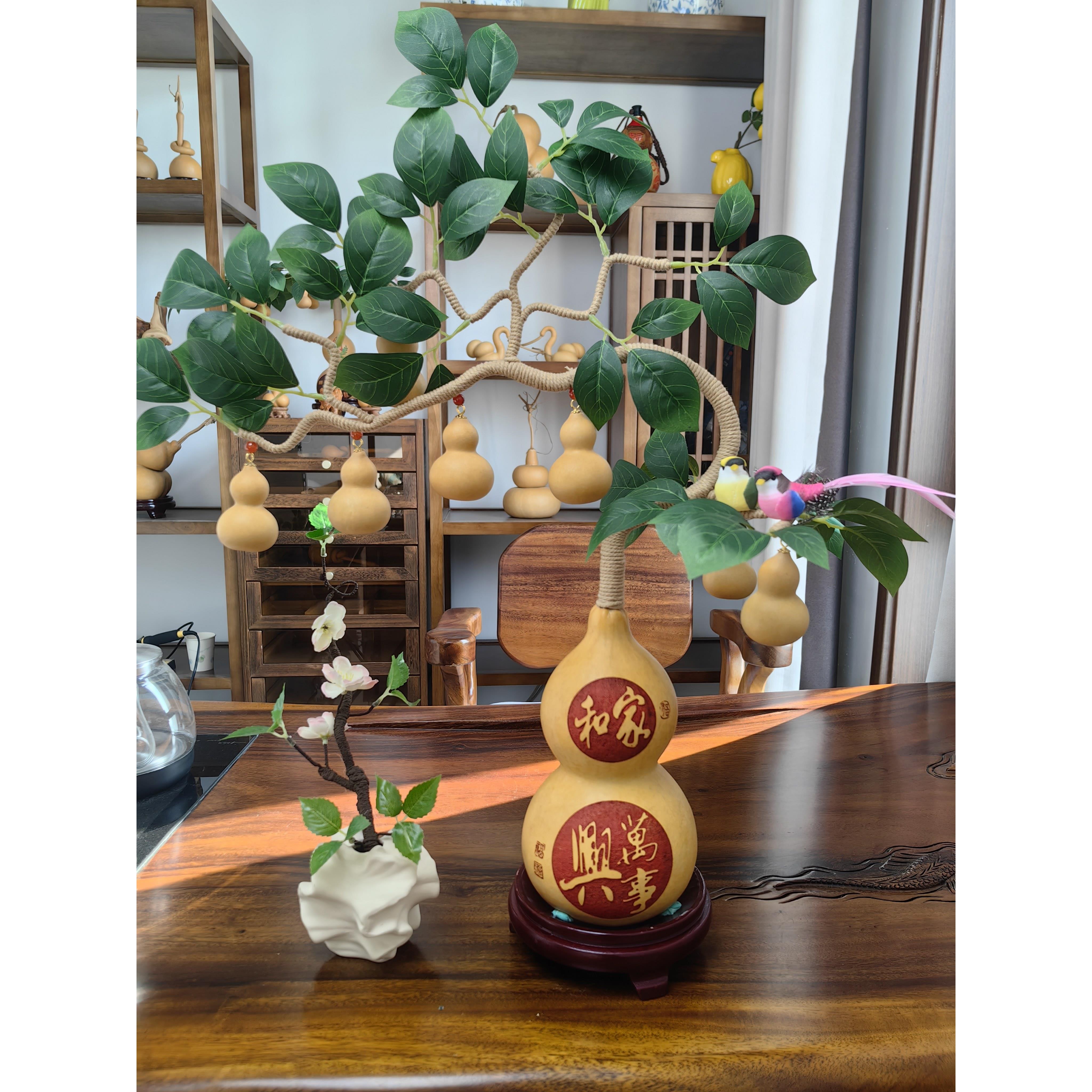天然葫芦摆件家居办公室卧室客厅新年装饰精美葫芦送礼创意礼品
