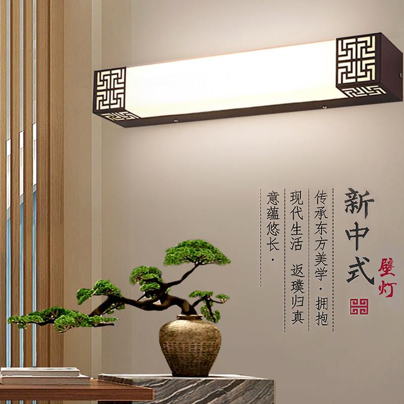 新中式门前入户灯门前灯走廊阳台客厅电视背景墙横装照明LED灯