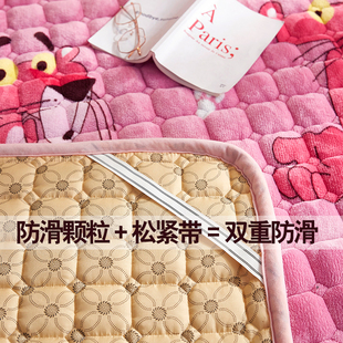 床垫珊瑚法莱绒被褥铺底一米八五二铺床毯子防滑床单毛毯冬季垫子