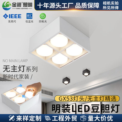 极简明装LED多头斗胆灯客厅卧室
