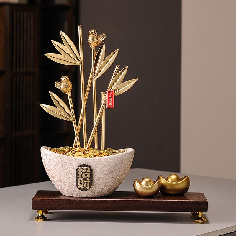 八方来财聚宝盆摆件招财聚财办公室客厅玄关酒柜装饰开业乔迁礼物,家居饰品,装饰摆件,淘宝优惠券,粉丝福利购,淘宝优惠卷