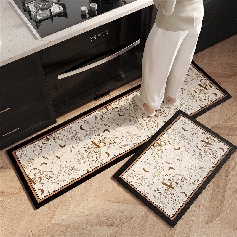 厨房专用地垫2025新款防水防油免洗皮革地垫长条防滑家用脚垫入户,居家布艺,厨房地垫,淘宝优惠券,粉丝福利购,淘宝优惠卷