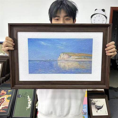 莫奈风餐厅装饰画4060法式床头斗柜沙发背景挂画艺术玄关画C069