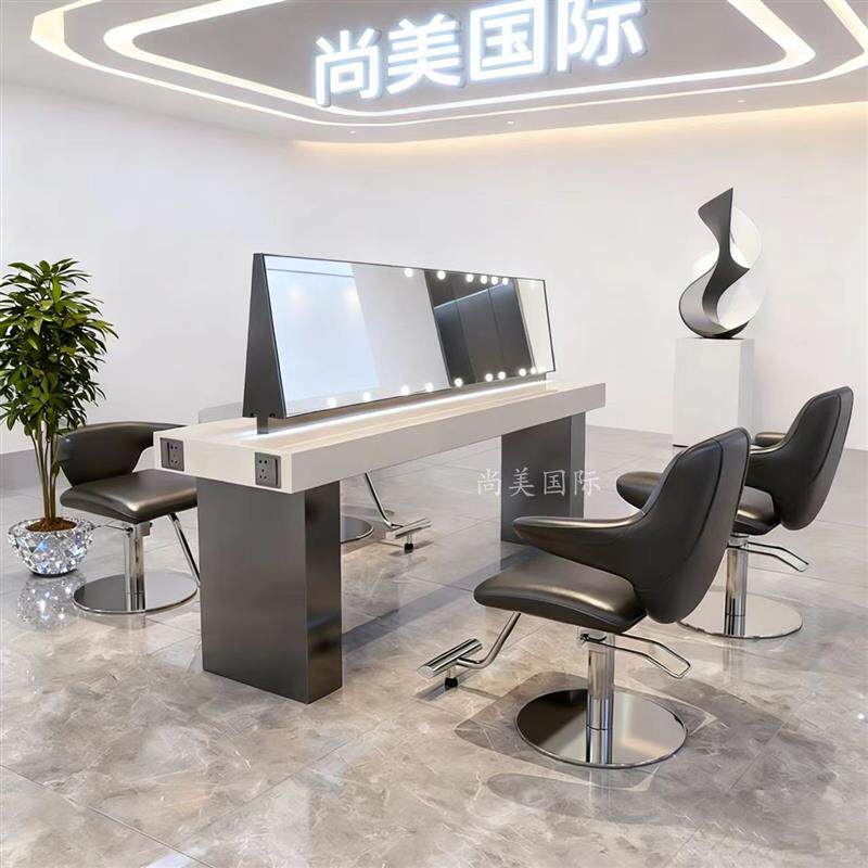 理发店烫染镜台发廊专用美发店镜台四面六面高端新款剪发镜子直销