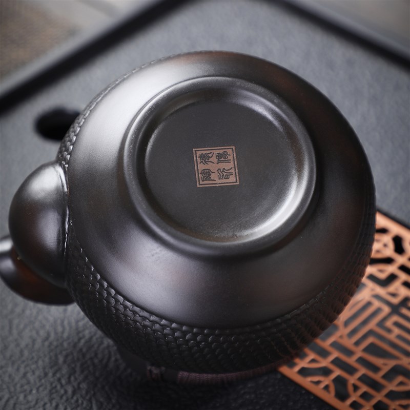 紫陶盖碗茶杯单个高档大号泡茶壶手抓壶茶具茶碗带盖一人泡茶杯