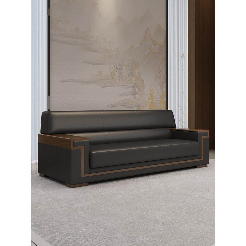 办公沙发商务贵宾接待真皮简易接待洽谈休息区办公沙发咖啡桌组合