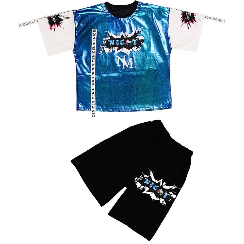 六一儿童演出服幼儿园中大班亮片爵士舞架子鼓表演服男孩夏季套装