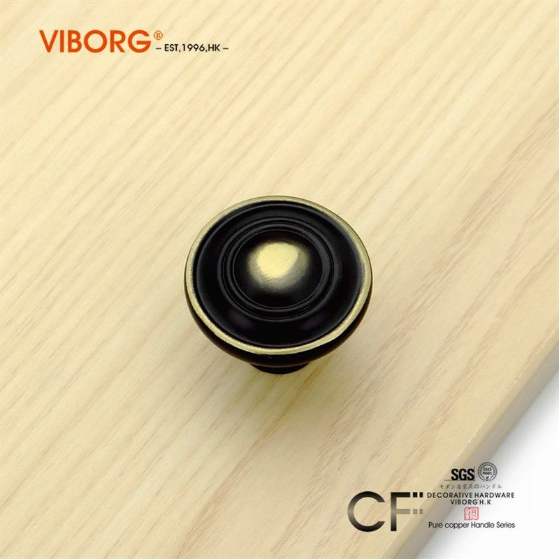 VIBORG 纯铜美式橱柜柜子把手欧式古铜拉手衣柜门抽屉新中式双孔,基础建材,小拉手,淘宝优惠券,粉丝福利购,淘宝优惠卷