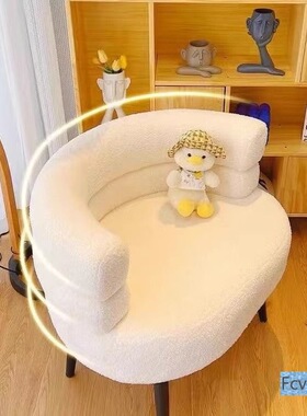 简约化妆凳家用靠背椅卧室梳妆椅轻奢沙发椅高级感美甲椅化妆椅