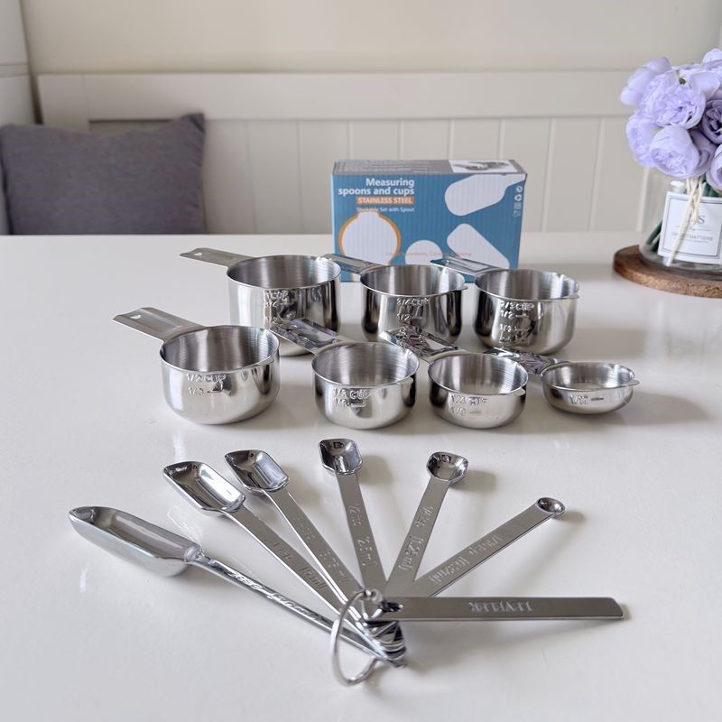 出口欧美 304不锈钢咖啡量勺量匙 烘焙量杯套装计量勺盐勺调味勺,厨房/烹饪用具,量勺,淘宝优惠券,粉丝福利购,淘宝优惠卷