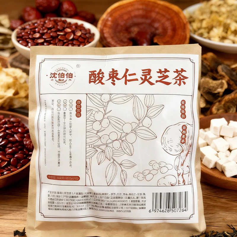 酸枣仁灵芝茶多种中药材枸杞灵芝酸枣仁独立泡袋茶105g(15g*7包）