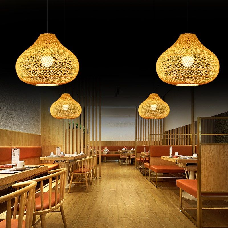 日式餐厅吊灯竹编藤编侘寂风阳台卧室茶室客厅复古设计师创意灯饰,家装灯饰光源,酒店/宴会厅/餐饮吊灯,淘宝优惠券,粉丝福利购,淘宝优惠卷