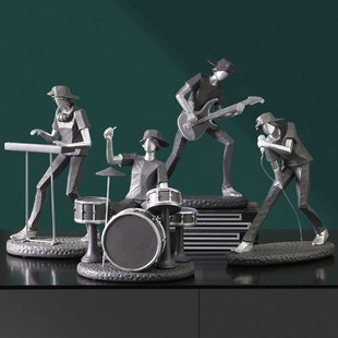 吉他摆件礼物摇滚乐队音乐手办乐器模型男生公仔男孩生日电吉他艺