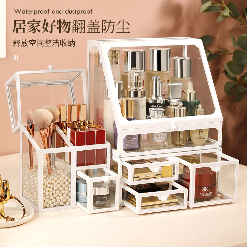 黑色简约玻璃首饰盒女生少女装饰摆件梳妆台化妆品收纳盒生日礼物,家居饰品,装饰摆件,淘宝优惠券,粉丝福利购,淘宝优惠卷