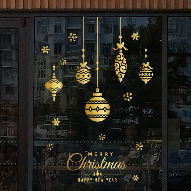 耶诞静电贴纸耶诞节玻璃贴橱窗门贴窗花墙面装饰场景布置门店装扮,节庆用品/礼品,节日装扮用品,淘宝优惠券,粉丝福利购,淘宝优惠卷